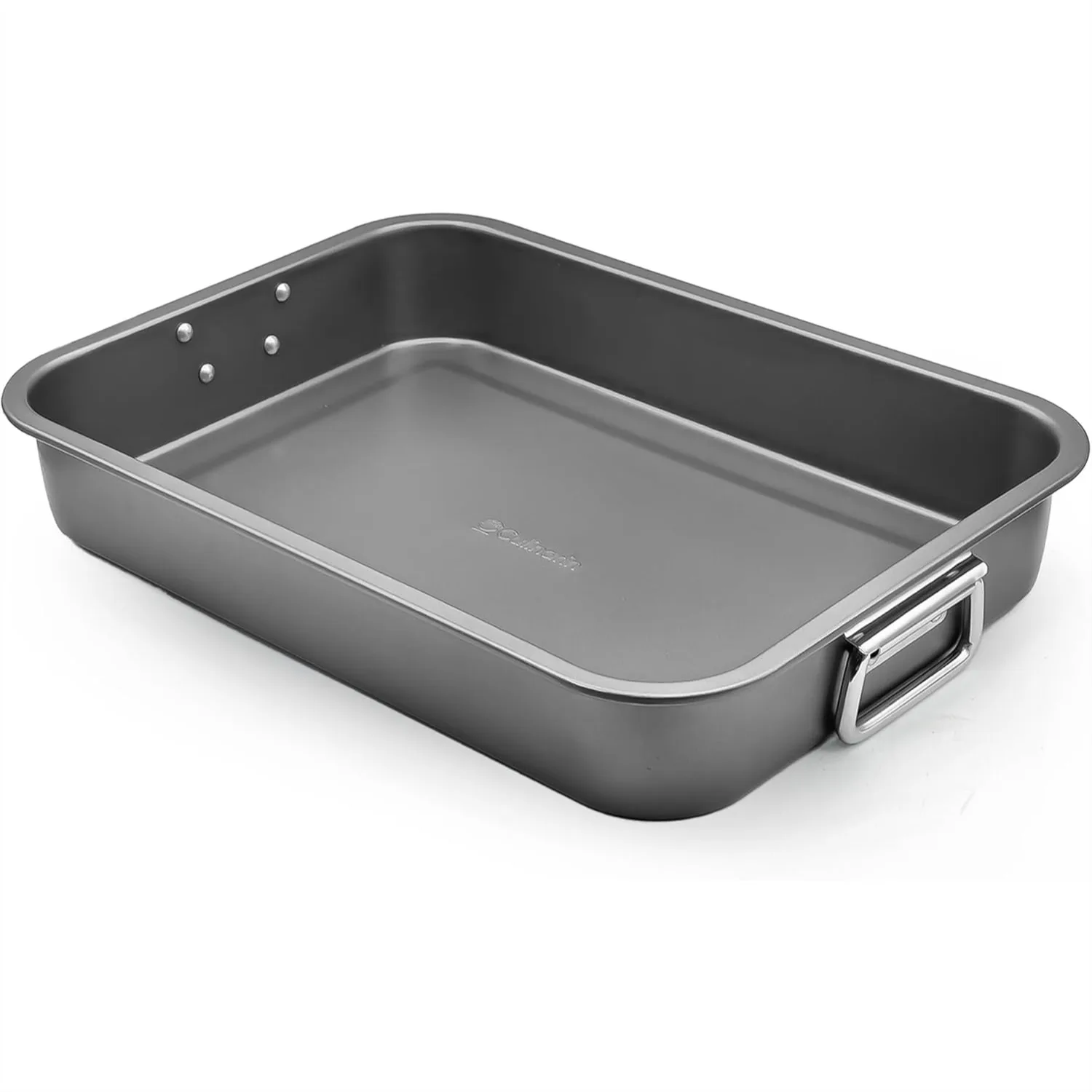 

Large Lasagna Pan 12" x 16" - Heavy-Duty Nonstick Casserole Dish for Oven, Deep Baking Dish with Foldable Handles, Dishwasher