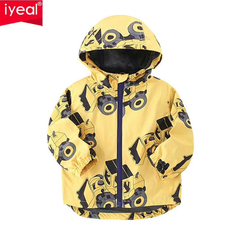 

IYEAL Boys' Windproof Coat Spring And Autumn New Style Boys' Hooded Zipper Coat Handsome Children's Clothing