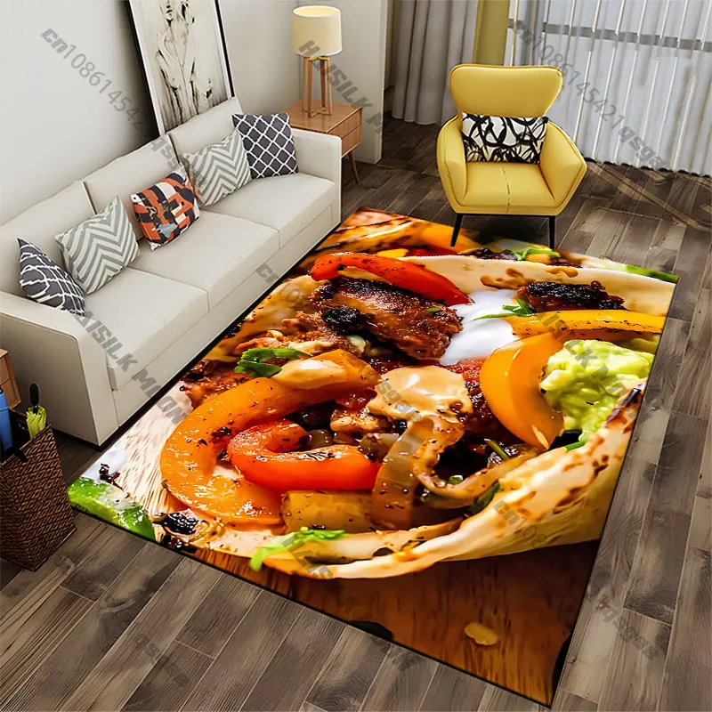 Flavorful taco with fresh ingredients carpet Yoga living room room decor children's crawling mat doormat area rug games mat