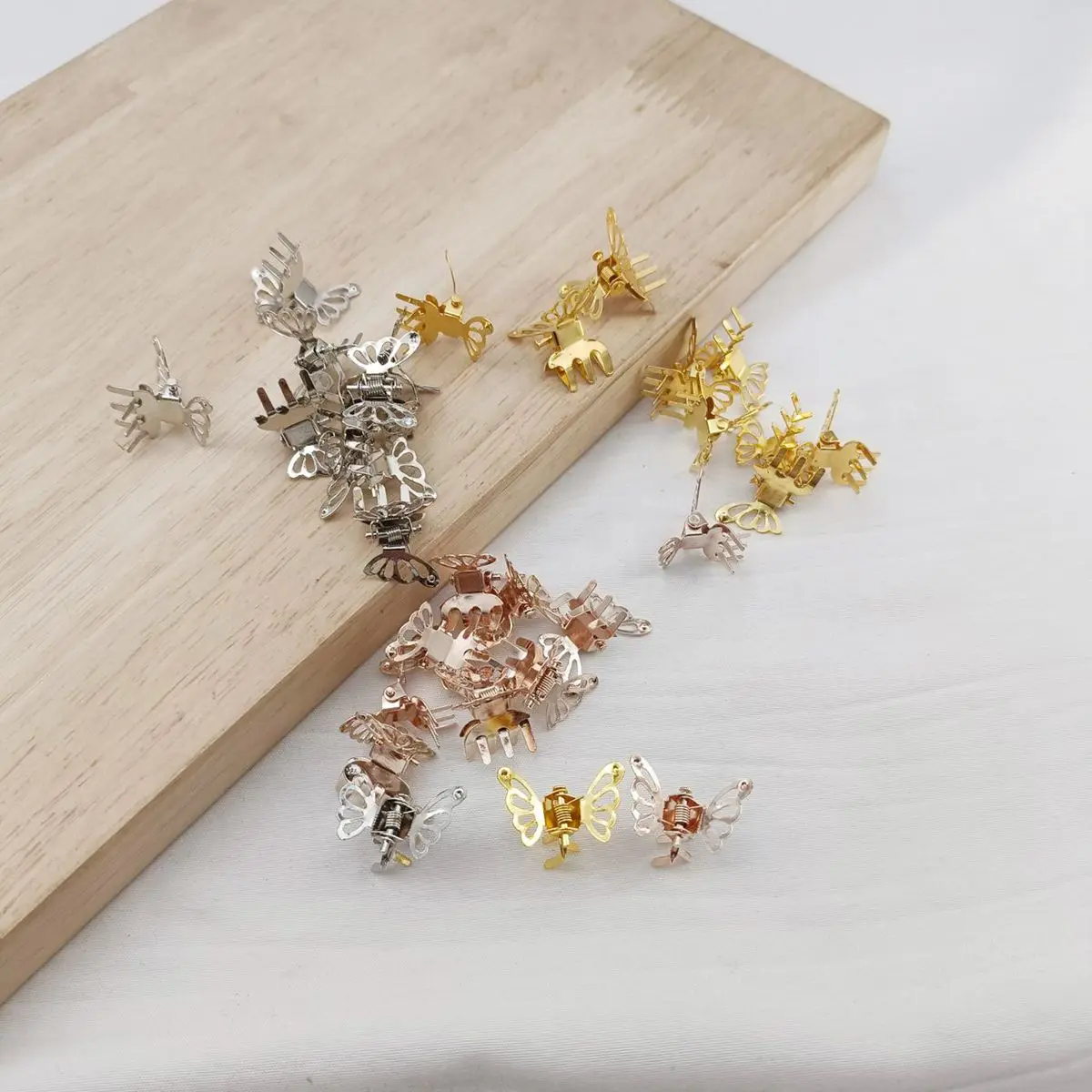 10/20/30/40 Pcs/Set 2.2cm Small Butterfly Metal Hair Claw Clips Cute Mini Hair Grips Women Girls Daily Hair Decorations