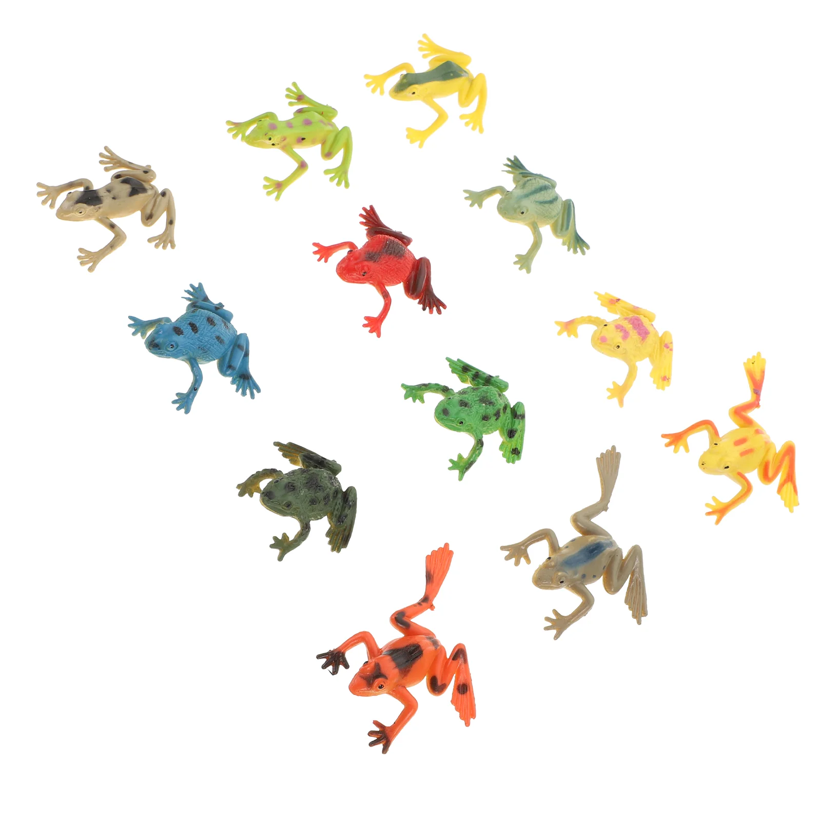 12 Pcs Eradicate Toys Frogs Model Delicate Toads Simulation Children Gift Kids Educational Plaything Puzzle Childrens