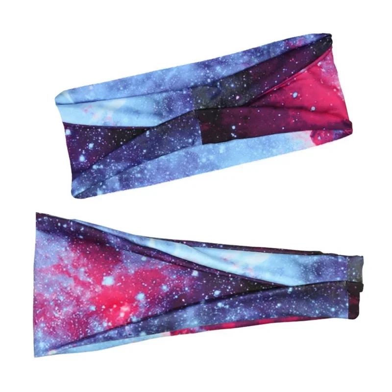 Tie Dye Cycling Yoga Sport Sweat Headband Women Sweatband For Men Women Yoga Hair Bands Head Sweat Bands Sports Safety