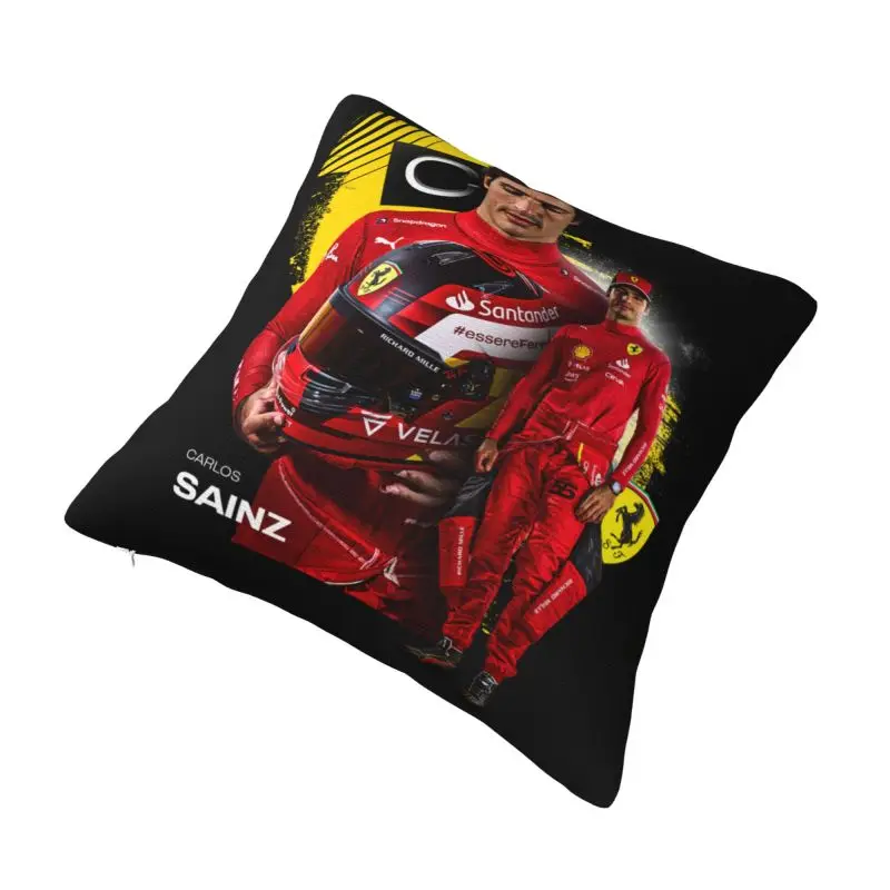 Custom Carlos Sainz 55 Formula Racing Driver Modern Pillow Cover Sofa Cushion