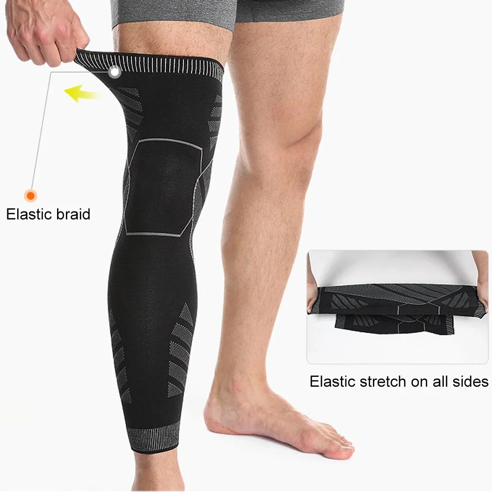 1 PCS Sports Full Leg Compression Sleeve Knee Brace Support Protector for Weightlifting Arthritis Joint Pain Relief Muscle Tear