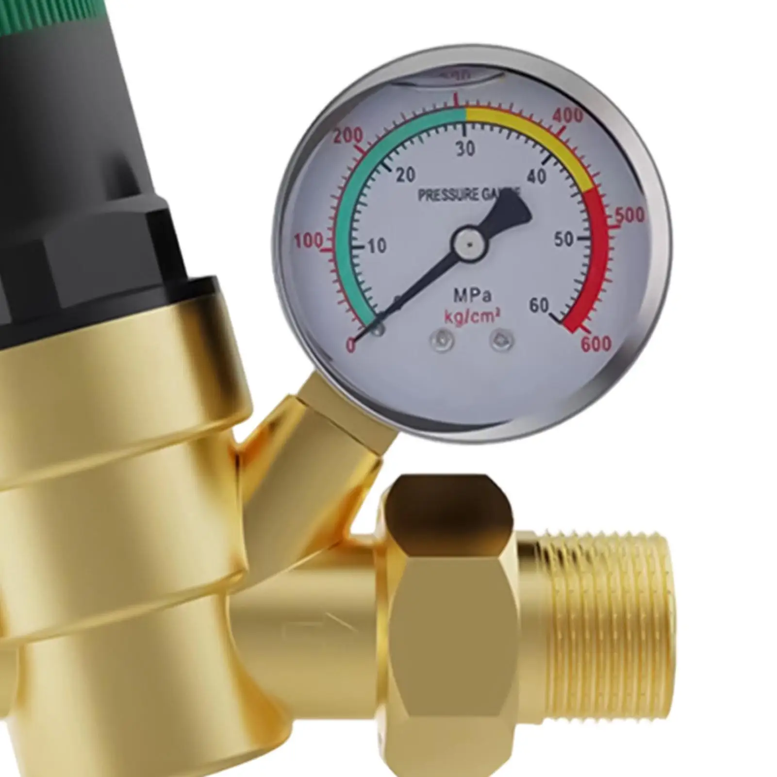 RV Water Pressure Reducer Lead-Free Adjustable Leak Proof Copper Valve With Gauge And Inlet Screen Filter Water Pressure