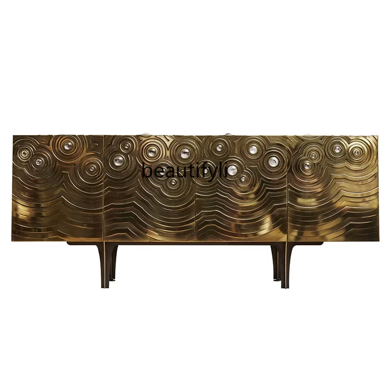 FG28Side cabinet, light luxury high-end feeling, integrated storage and decoration cabinet against the wall entrance cabinet