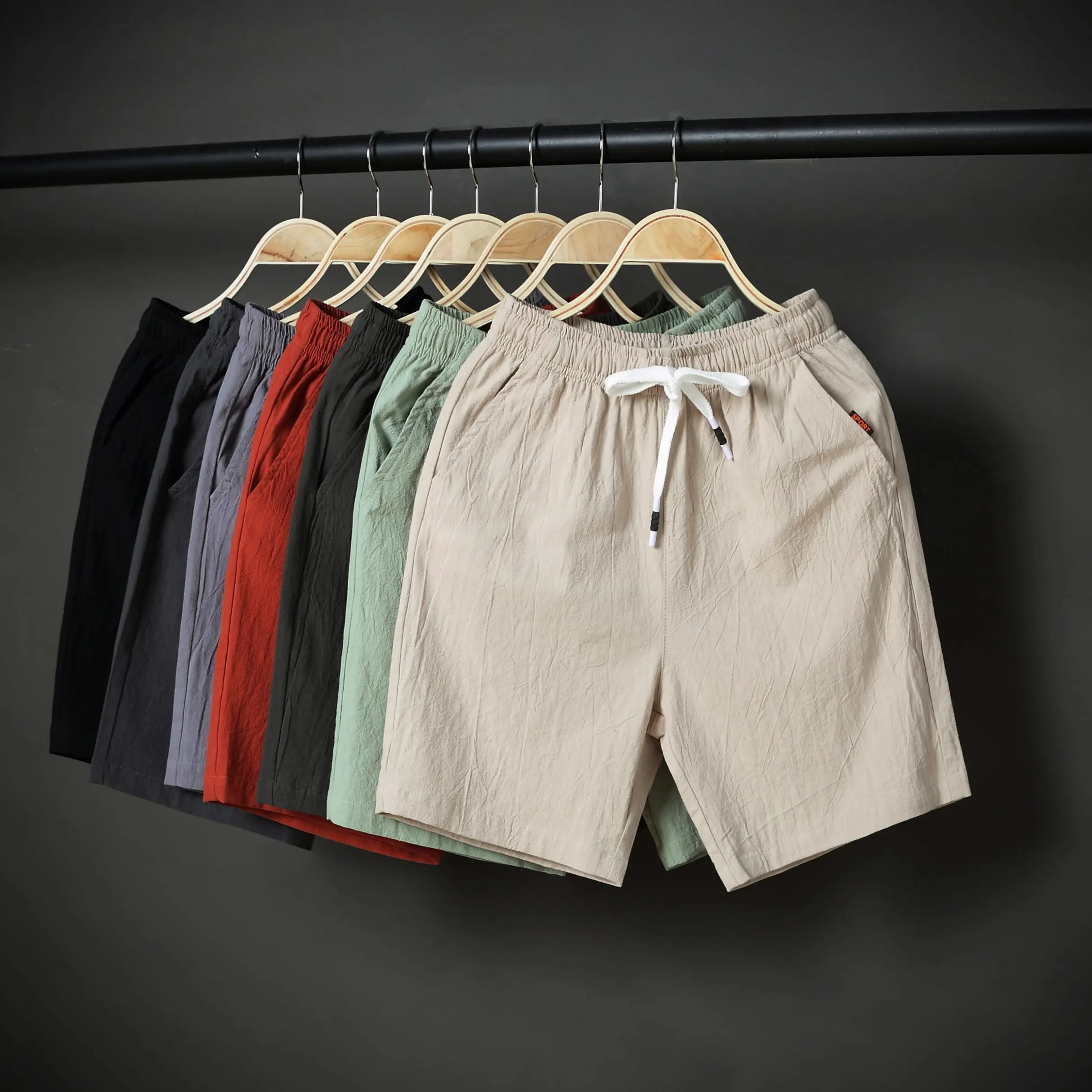 

Men's Pure Cotton Linen Five-Point Shorts Beach Casual Pants mid Waist Comfortable Fit Summer Season Casual Shorts
