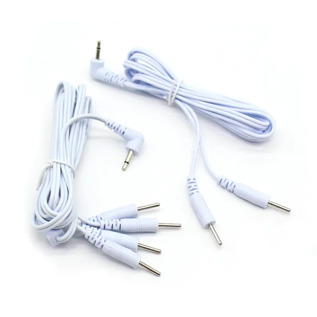 2Pins & 4Pins Head 2.5mm Plug Tens Acupuncture Electrical Nerve Muscle Stimulator For 2way 4way Type Electrode Cable Line Wire