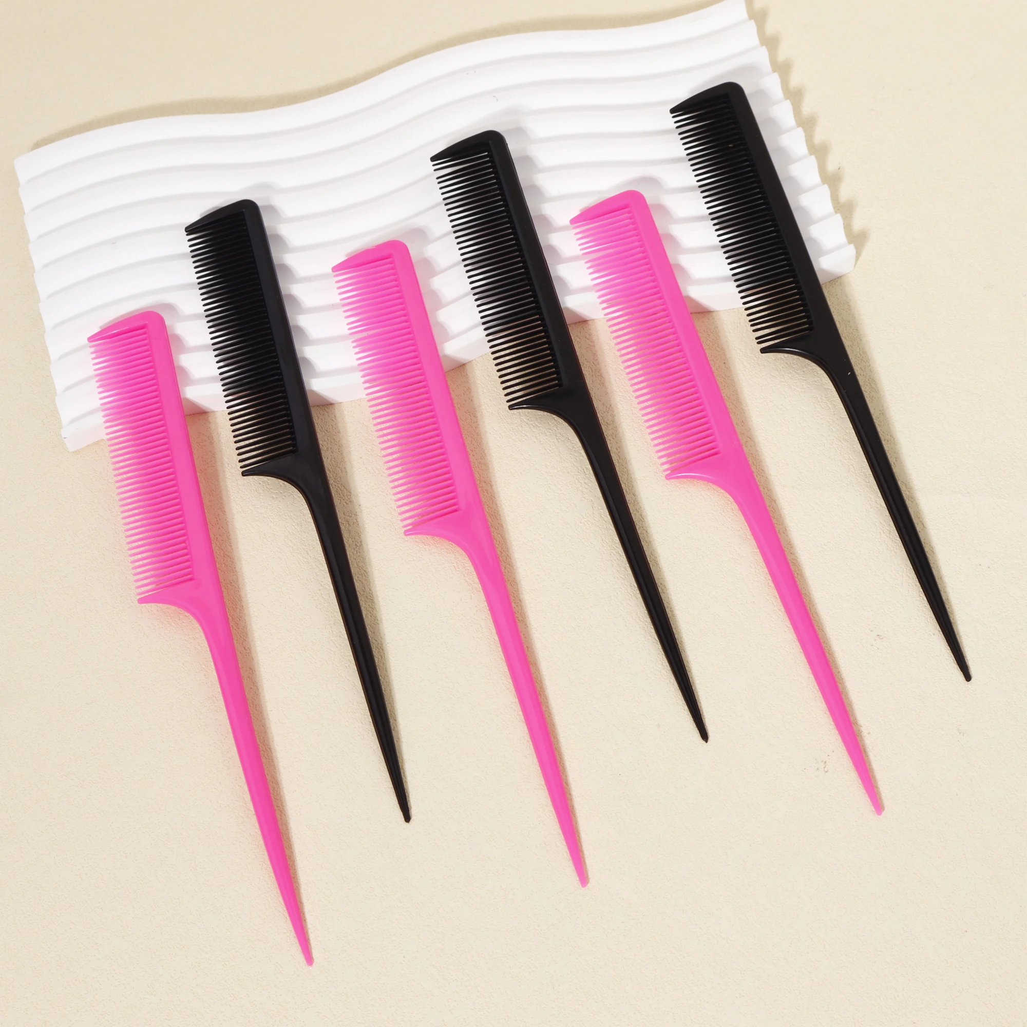 

Набор из 3/6 предметов: расческа для хвоста мыши, инструмент для укладки волос с мелкими зубьями, пластиковая ручка из АБС-пластика с пластиковой щетиной, используется для укладки mou