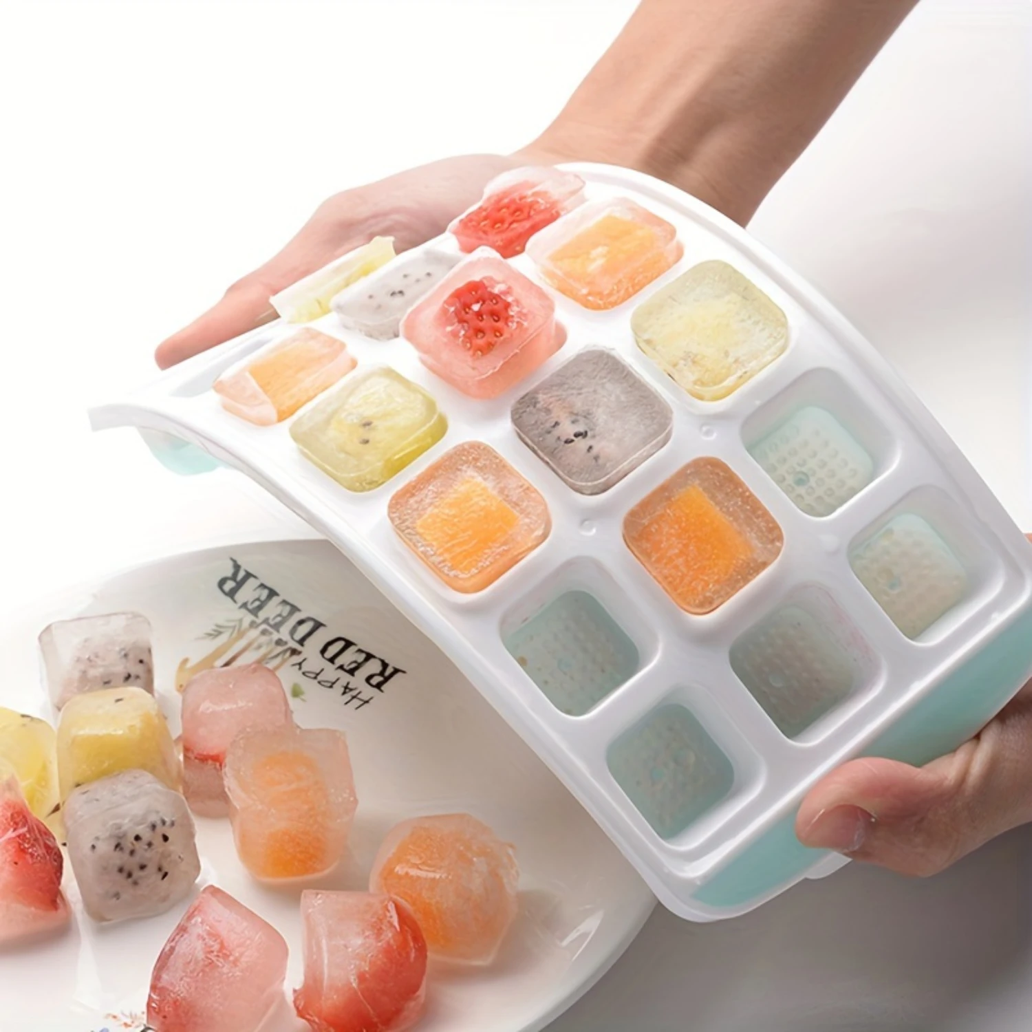 21 Grid Ice Cube Trays Food Grade Silicone Ice Cream Molds With Lids For  Food Supplement Box Ice tray silicone small Penis mold