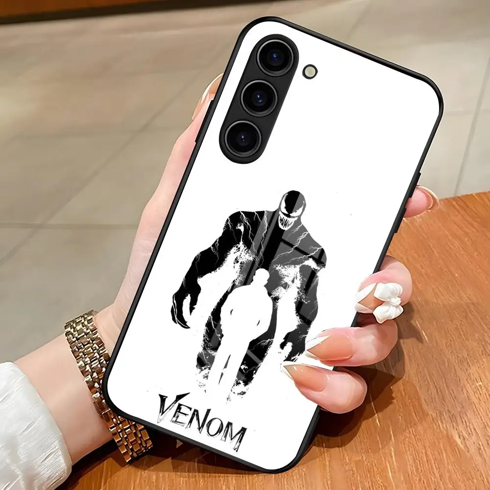 Marvels V-Venom Phone Case For Samsung S25 Edge Ultra S23 S22 S21 S20 Ultra Plus S24 Fe A54 A53 A25 Glass Cover - view 4