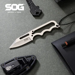 SOG Instinct Mini Neck Fixed Knife Portable Tactical Pocket Knives Self Defense Hand Tools EDC Cutter G10 Handles - NB1001-CP