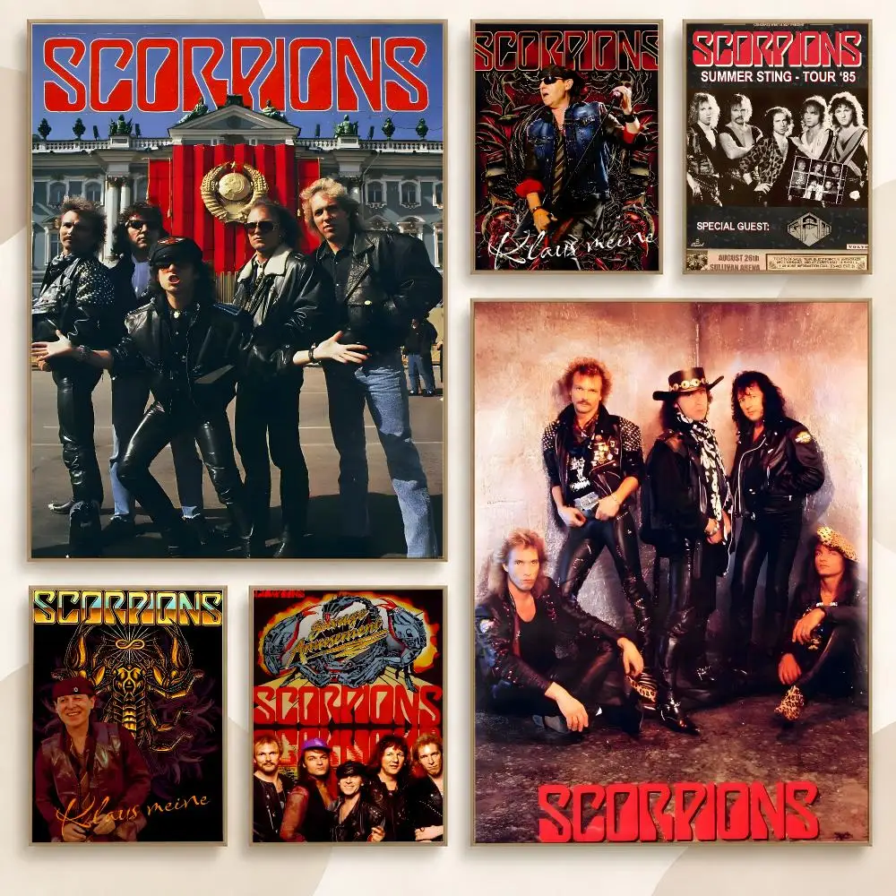 Scorpions 80s Classic Hard Rock Band Music Album Art Poster Contemporary Wall Art Print for Bedroom & Living Room, Unframed