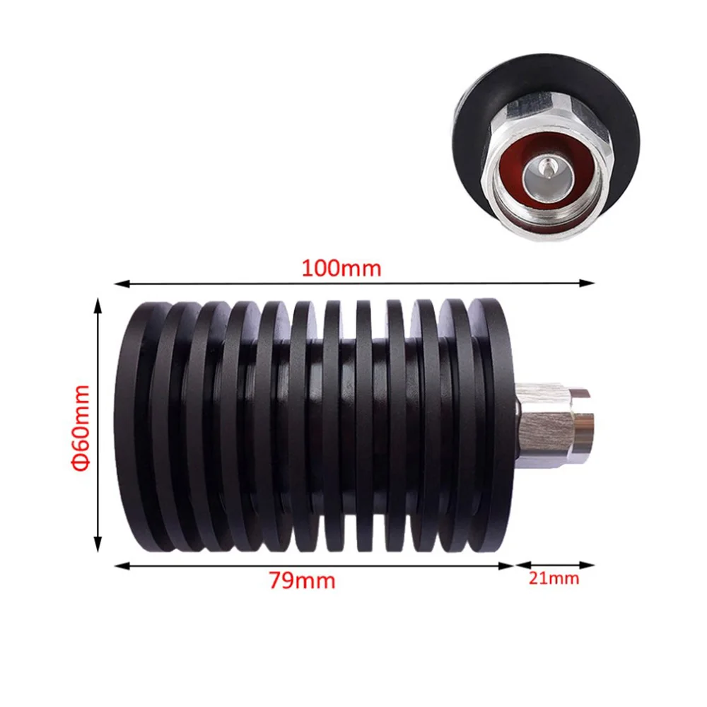 100W 3GHz 4GHz 50Ohm N Male Plug Connector RF Coaxial Termination Dummy Load  Nickel Plated RF Accessories