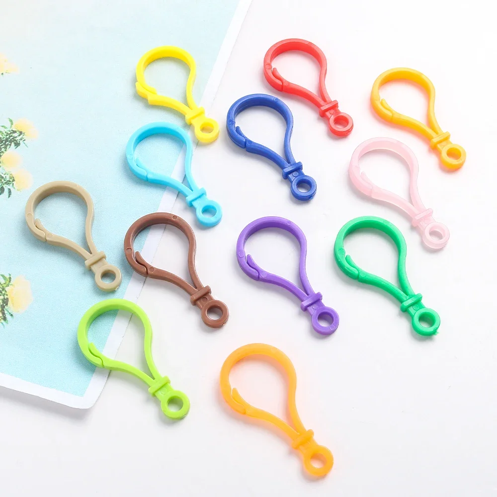 

10pcs Plastic Lobster Clasp, Colorful Lanyard Clip And Hook Clasp, Mixed Color, Plastic Keychain Clip For DIY Key Ring