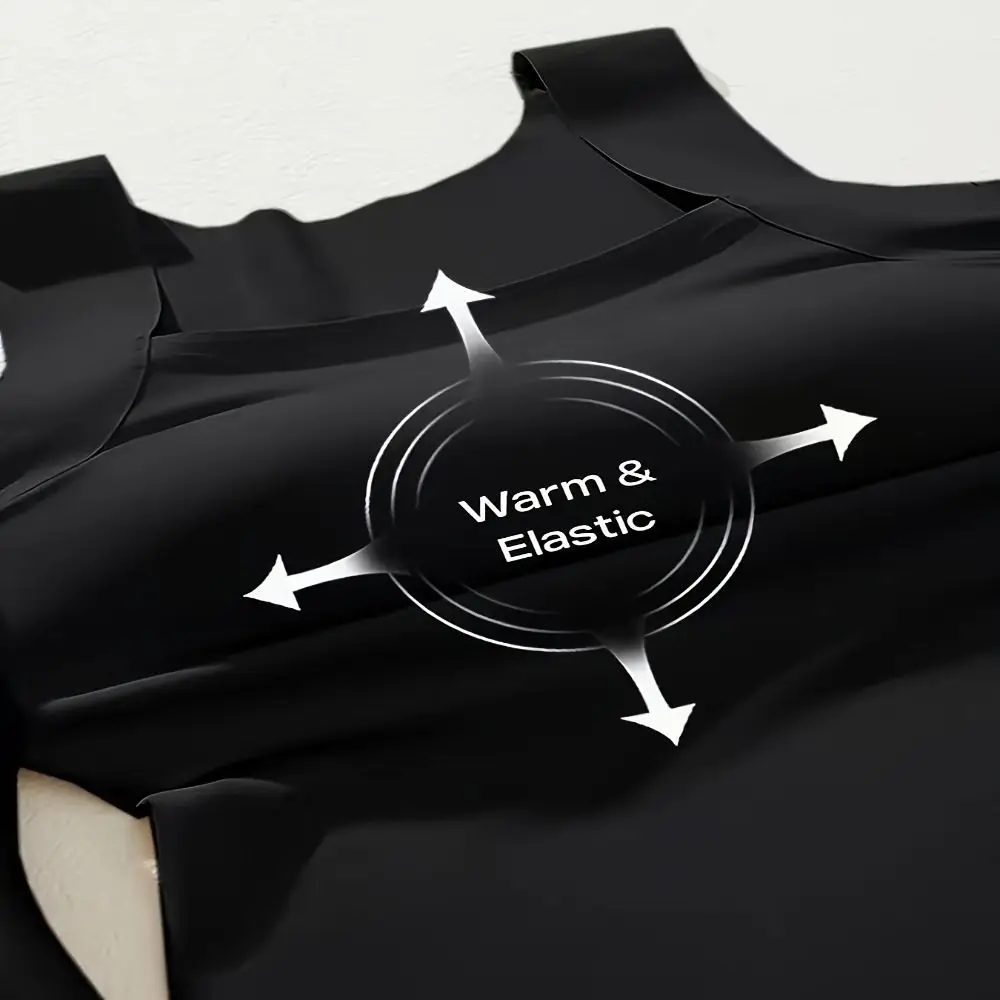 Undershirt Seamless Thermal Underwear with Chest Pad Keep Warm Base Layer Vest Sleeveless Bottoming Camisole Four Seasons