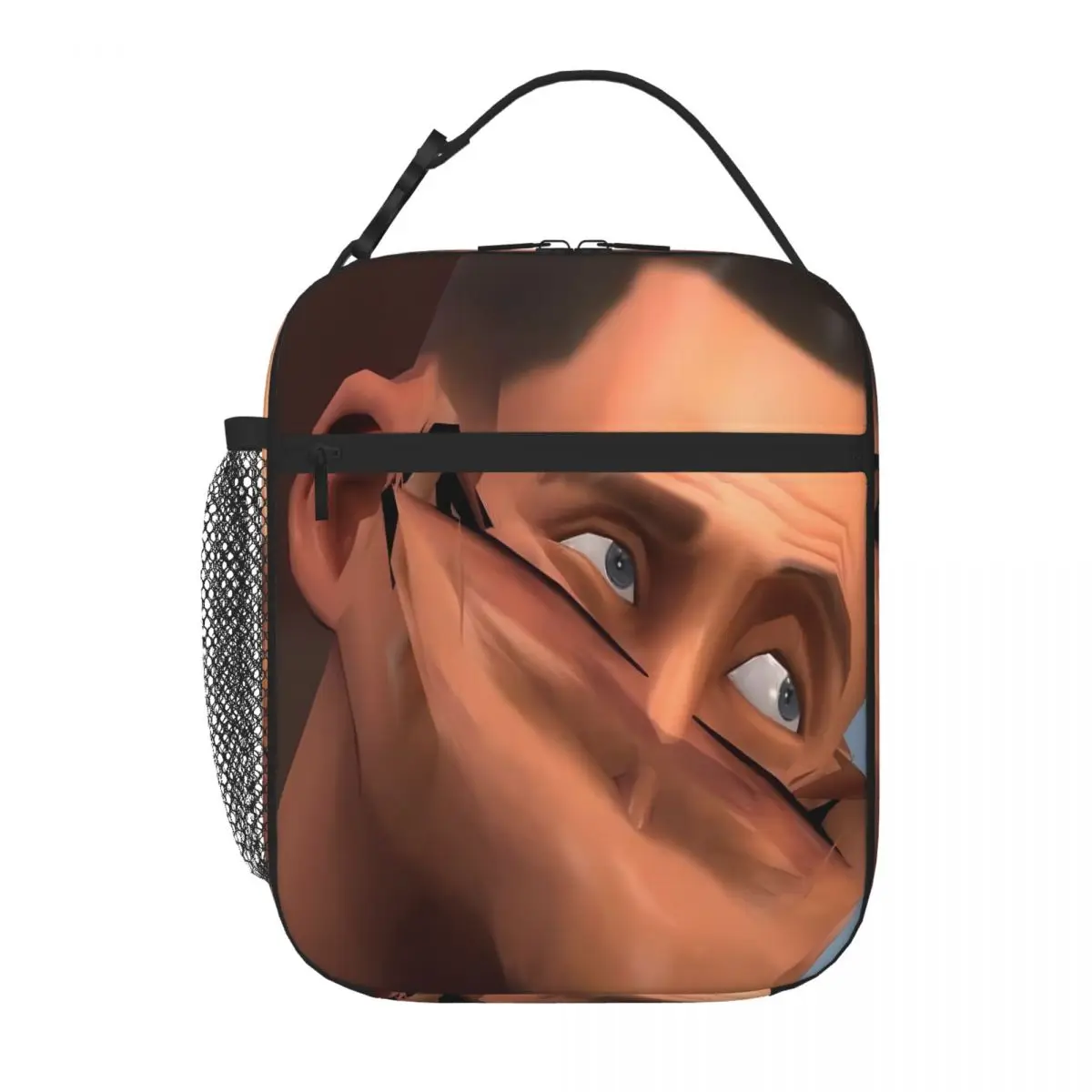 Bestselling Team Fortress 2 TF2 Scout Face Gloss Finish Travel Lunch Bag Backpacking Portable Lunch Bag
