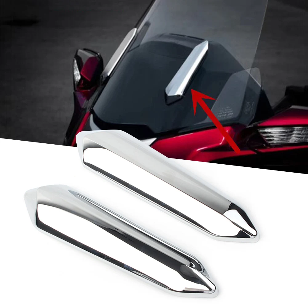 1 Pair Chrome Motor Windshield Windscreen Strut Covers ABS For Honda Goldwing GL1800 2018 2019 2020 Gold Wing Tour 18 19 20