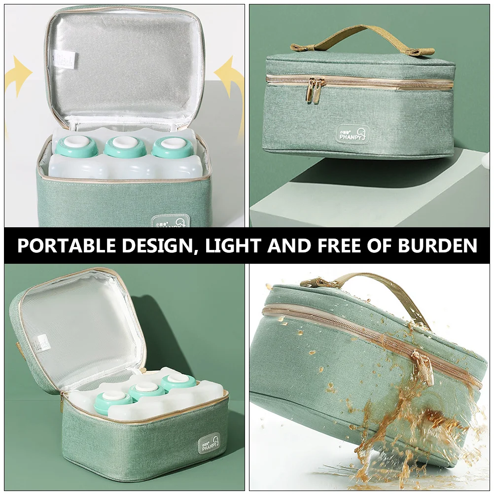 حقيبة تخزين حليب الثدي مقاومة للماء المحمولة زجاجة الطفل حمل على المدى الطويل التحكم في درجة الحرارة المنظم حقيبة للحفاظ على البرودة للرضع