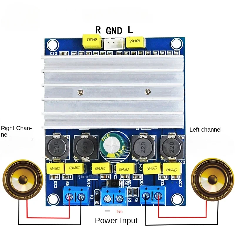 SOTAMIA TDA7492 Placa amplificadora de potencia Digital de Audio Hifi de doble canal 2x50W PBTL 100W DIY amplificador de Subwoofer Multimedia para el hogar