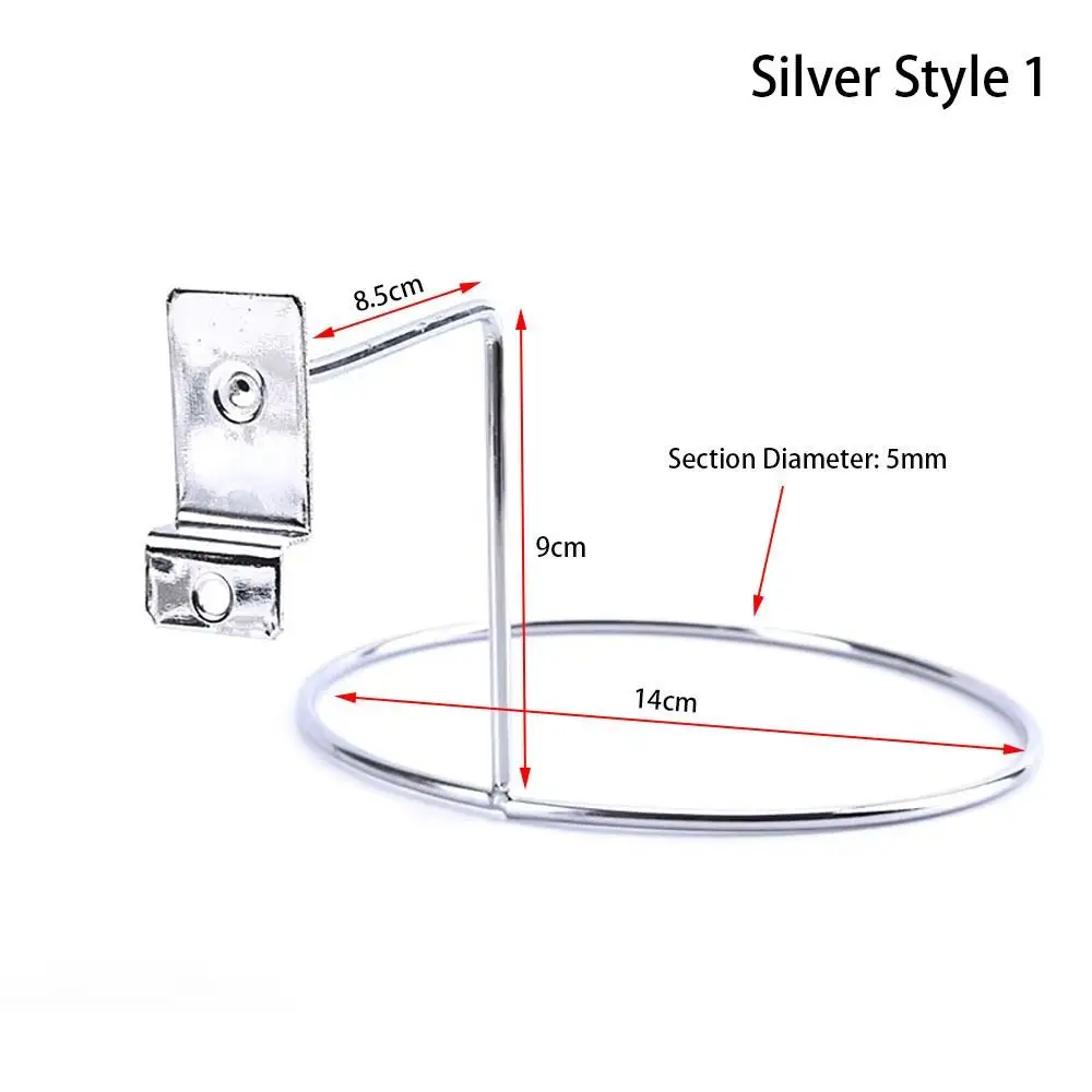 

1Pcs Durable Wall Mounted Cap Holder Rack Stand Organizer Storage Display Hat Bracket Metal Black/Silver Helmet Hanger