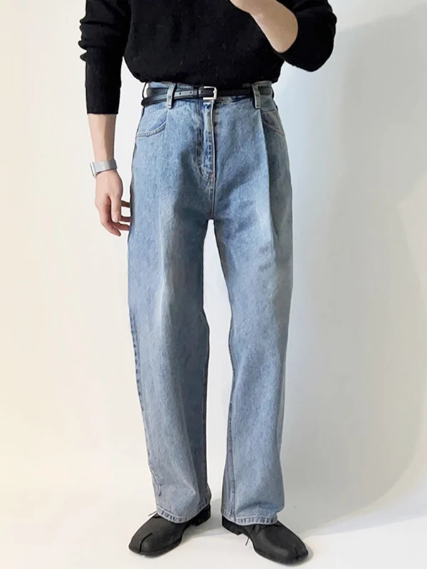 

Мужские джинсы премиум-класса, свободные повседневные легкие брюки Maturi Sle, универсальные длинные брюки, весна-лето, модные брендовые прямые брюки