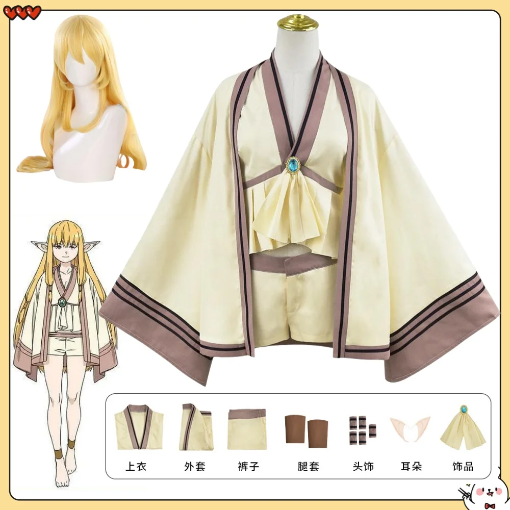 Sousou Sem Cosplay Peruca Traje, Grande Acessórios de Cabelo Mágico, Anime Frieren Além de Journey End Deusa, No Serie, Jingling