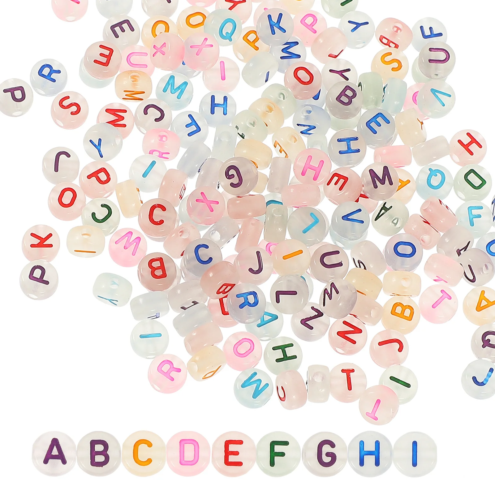 500 قطعة يتوهج في الظلام خرز زاهي الألوان الاكريليك السائبة فضفاض خزر عازل قلادة سوار صنع DIY بها بنفسك مجوهرات الحرف #1