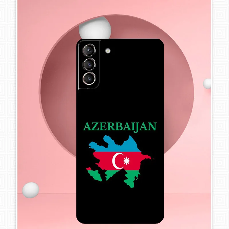 Azerbaijan Flag Case For Samsung Galaxy S22 S23 S24 Ultra Note 20 10 S8 S9 S10 Plus S21 S20 FE Soft Cover