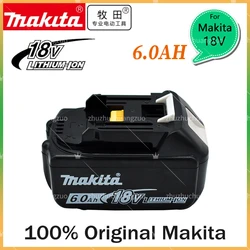 Makita oryginalny 18V Makita 6.0Ah litowo-jonowy akumulator 18v wiertarka akumulatorki zamienne BL1830 BL1840 BL1850 bl1860 bl1860 BL1860B