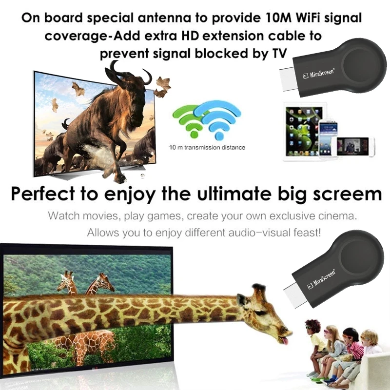 กระจกไร้สาย E8 mirascreen ไร้สายขนาด5กรัมจอแสดงผล WiFi สำหรับ iOS แอนดรอยด์ดองเกิลทีวีสติ๊กสำหรับ Chromecast