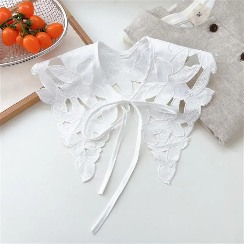 Y3ne White Lace Increante Cola Falsa para mulheres vestidos Acessório decorativa