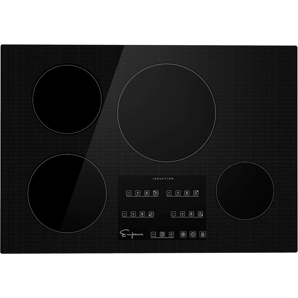 30 inches Induction Cooktop Electric Stove Black Vitro Ceramic Smooth Surface Glass，Child Control Lock，Electric，Black