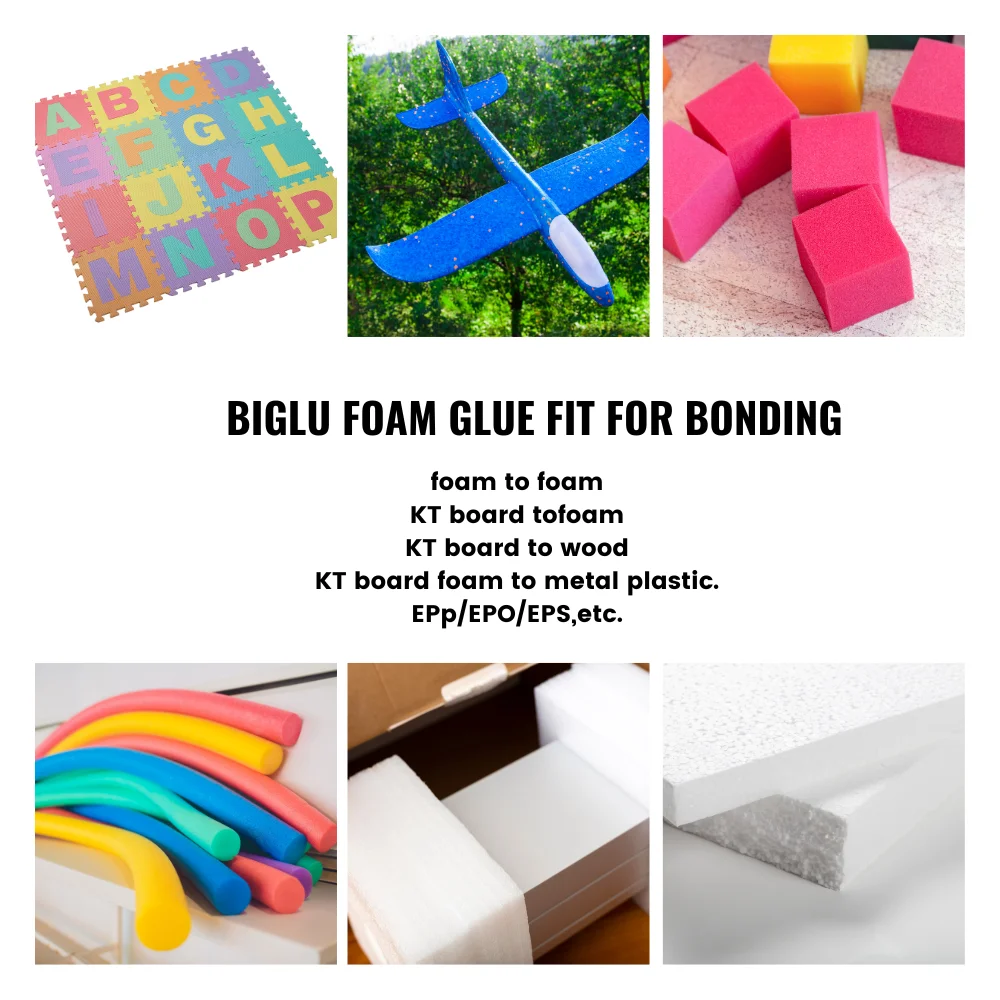 BIGLU Foam Glue High-Strength Waterproof Bonding Sponge Aircraft Model Wood Metal EPS EPO EPP Adhesive