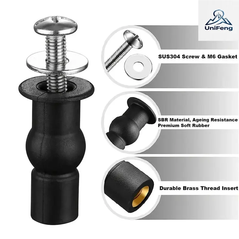 2pcs Expansion Screw Toilet Seat Top Fix Seat Hinge Hole Fixings Well Nut Screw Rubber Back To Wall Toilet Cover Accessories