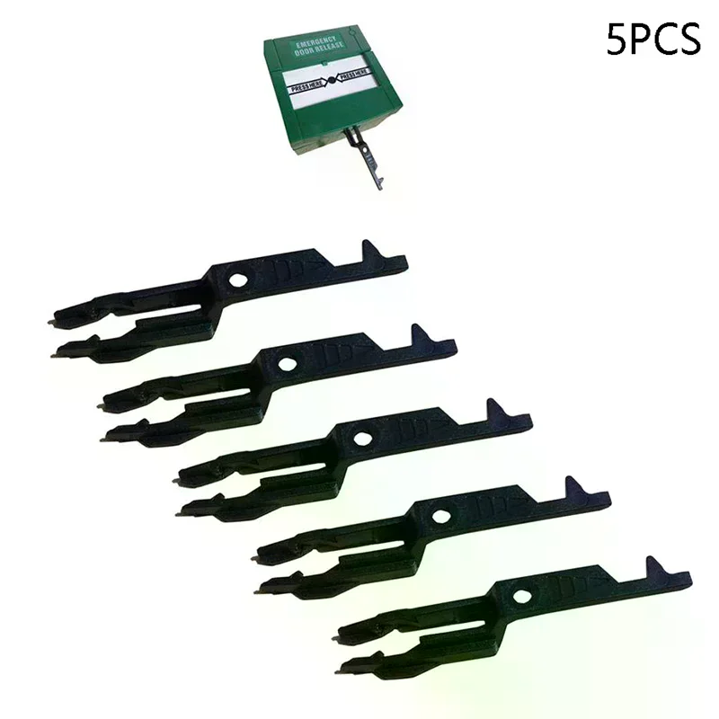 

5Pcs Fire Safety Break Glass Switch Emergency Alarm Button For Interior Access Key Reset Function For Fast Response In Emergenc