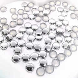 Round Metal Studs 8MM Iron On Rhinestone Shoes Punk Metal Rivet Beads 144Pcs Studs And Spikes For Clothing Diy Decoration