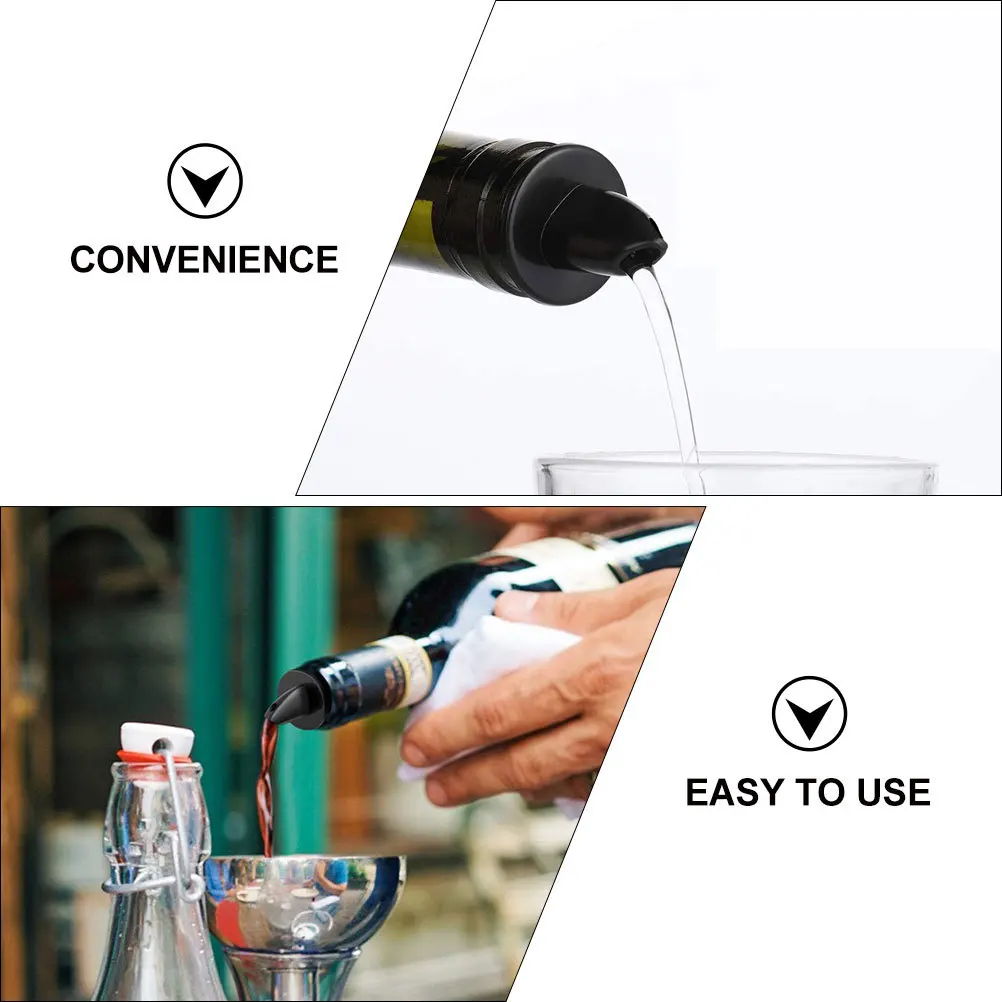 

12Pcs PVC Wine Bottle Pourers Plastic Stopper Smooth Pour for Wine Oil Spirits Bar Supplies Bottle Stoppers