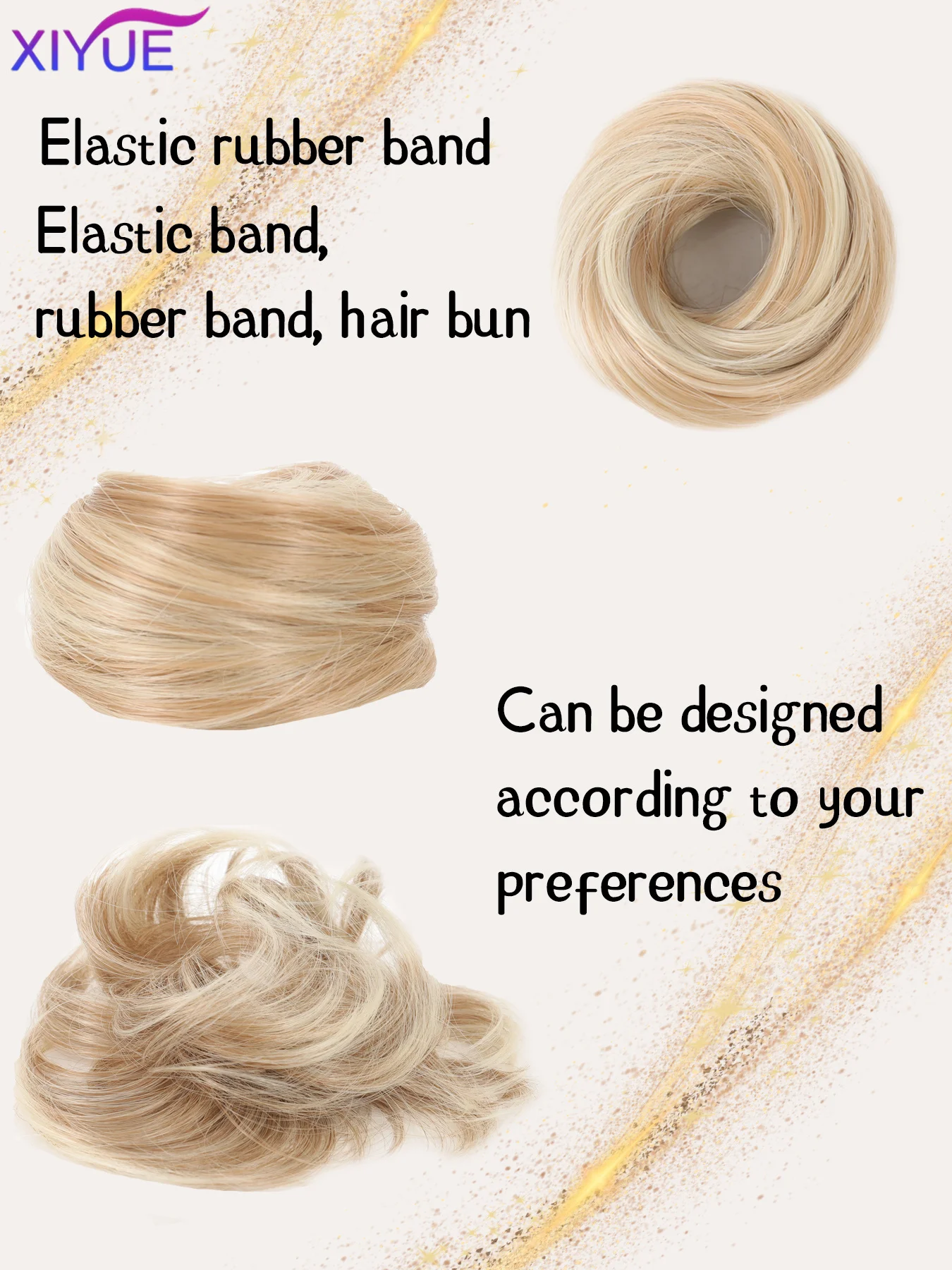 Synthetic Hair Bun Woman Straight Updo hair tie Elastic Rubber Band Chignon Hairpiece Extensions Hair Bands Natural Hairpiece fo