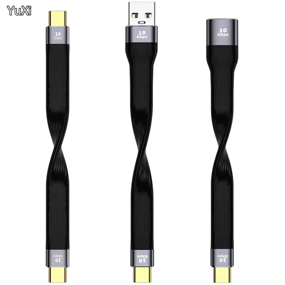 

4K USB-C 3.1 Gen 2 Cable 10Gbps Emark Chip Short Type C USB-C to USB-A Video Sync Charger Cable PD 60W 4K Video for Macbook pro