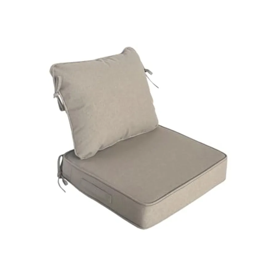 

19"x19" Outdoor Universal Cushion Set of 1 Patio Cushions with Handles and Ties Water-Proof Stain-Resistant UV Resistant Weathe