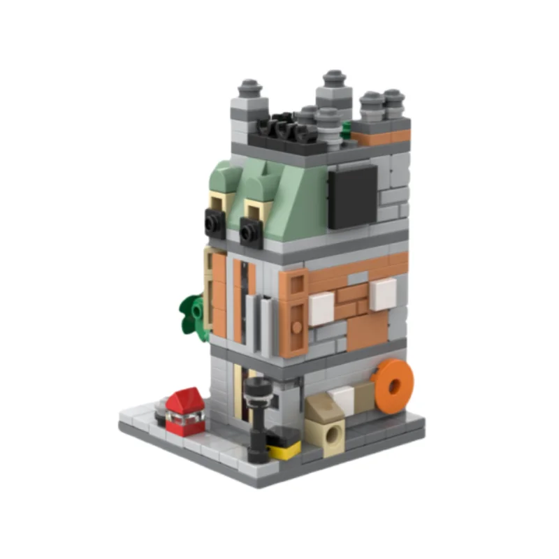 MOC architectural mini-module miniature castle series style model - small particle building blocks toys, 302 pieces. Suitable fo