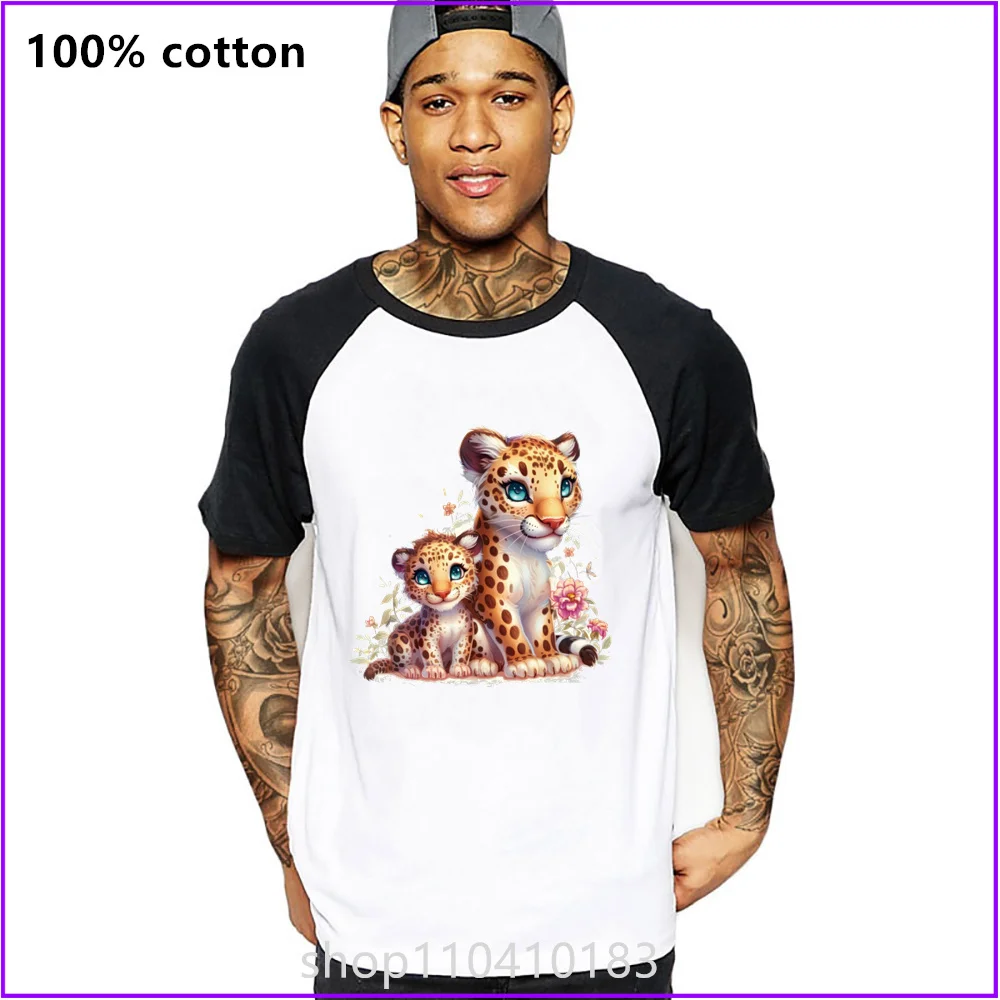 Leopard Muttertagsgeschenk Sja86 T-Shirts für Männer Frauen T-Shirt T-Shirt Siebdruck Anime Kostüm Schwergewichtsdruck auf Dema