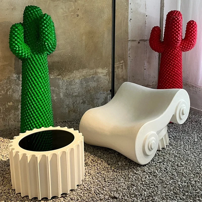 리클라이닝 의자 FRP 야외 발코니 정원 레저 의자 유럽 창작 예술 테이블과 의자