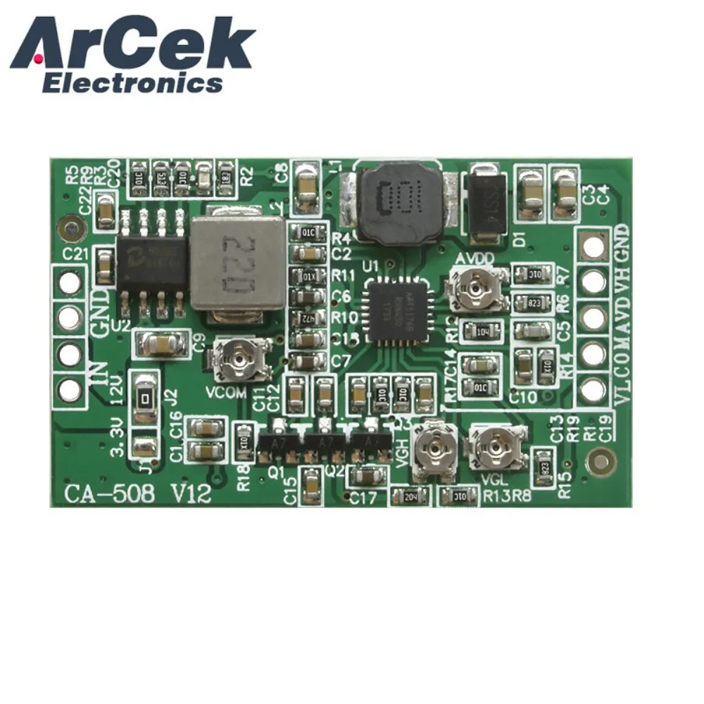 Módulo de aumento de controlador de retroiluminación TFT, placa de fuente de alimentación de entrada de 12V, salida de 4 canales, CA-508/CA408