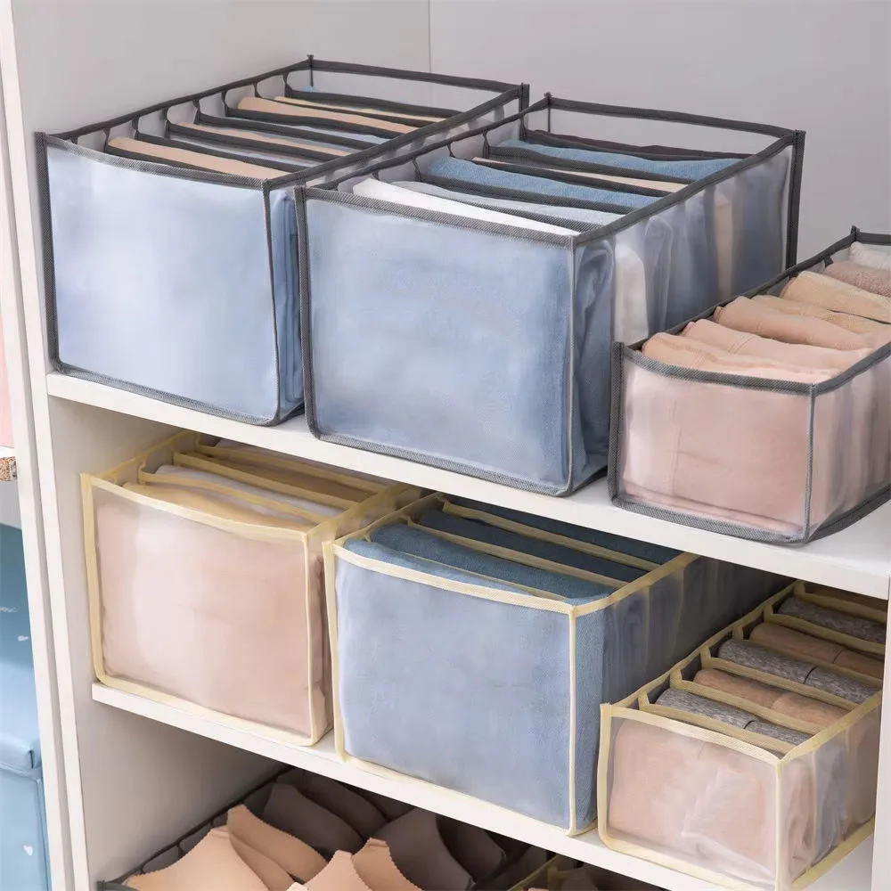 Organizer Panties Socks Storage Boxes Wardrobe Pants Clothes Underwear Drawers jeans Clothes Separator Bra Folding Divider