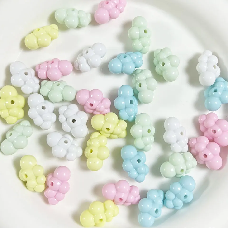 Small Size Kawaii Cute Cloud Shape Beads Bracelet Art DIY Crafts Decorations Manicure Ornaments Lisa Phone Chain Jewelry Making
