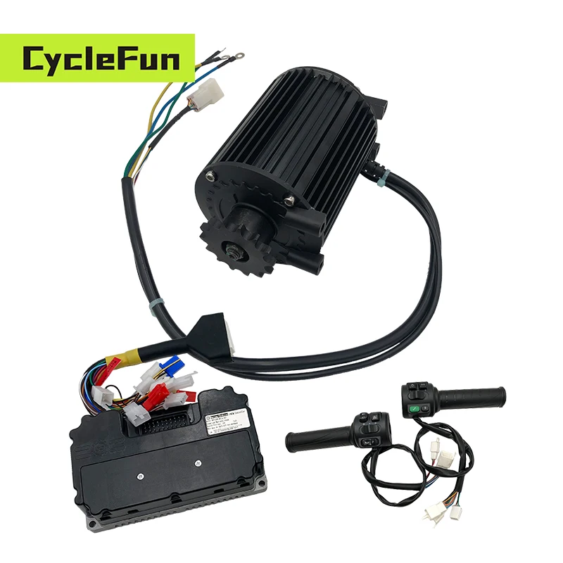 

Комплект двигателя среднего привода QS90 1000 Вт с контроллером FarDriver ND72260 DC 80A и дроссельной заслонкой T08 для электрического скутера ATV