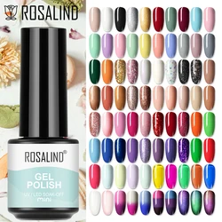 ROSALIND Gel Nail Polish Hybrid Varnish Semi Permanent Nail Art Top Base Coat Soak Off UV Gel Nail Polish For Manicure Lacquer