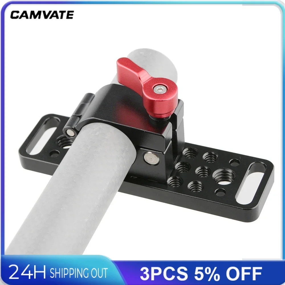 CAMVATE 25mm Rod Clamp With Mounting Plate For DJI Ronin-M,Freefly MOVI Stabilizer(Microphone,Video Light,Display,LCD Mounting)